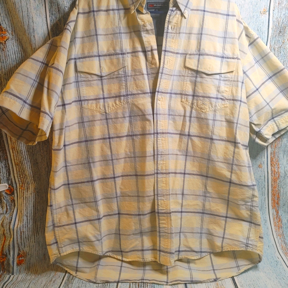 Mens Xl Roper Mens Button Down Shirt